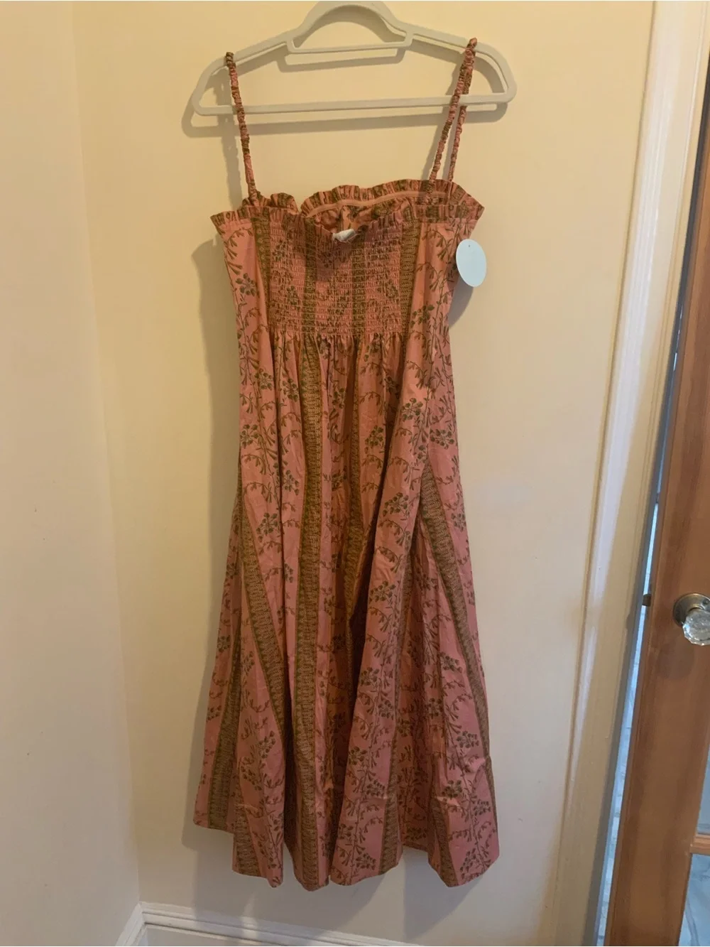 NWT Hill House Maisie Dress in Rust Dandelion Stripe Sz L - Picture 2 of 3